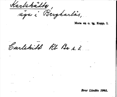 Bild på arkivkortet för arkivposten Karlskätte
