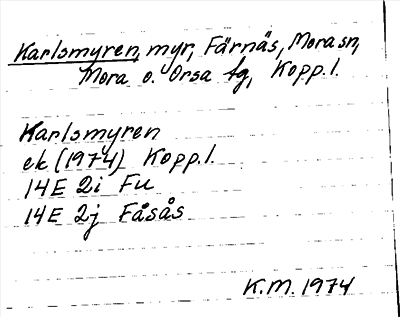 Bild på arkivkortet för arkivposten Karlsmyren