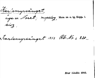 Bild på arkivkortet för arkivposten Karlsmyrsänget