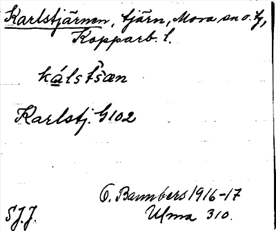 Bild på arkivkortet för arkivposten Karlstjärnen