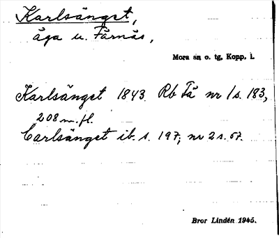 Bild på arkivkortet för arkivposten Karlsänget