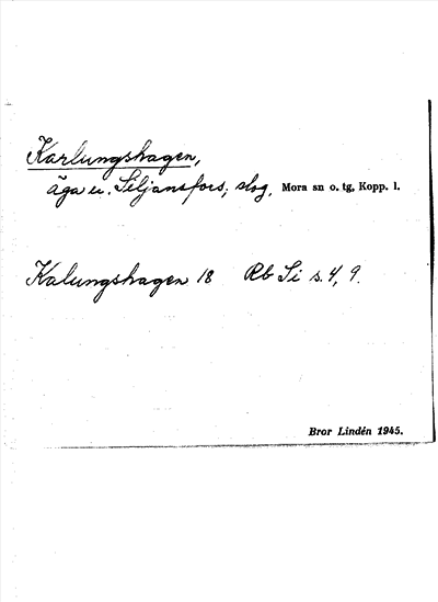 Bild på arkivkortet för arkivposten Karlungshagen