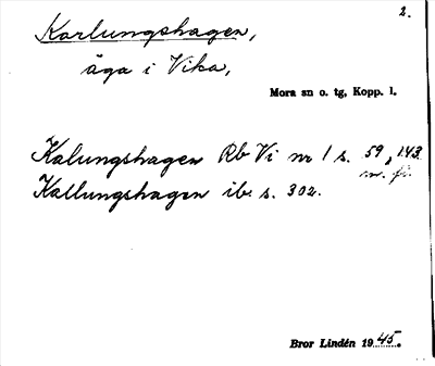 Bild på arkivkortet för arkivposten Karlungshagen