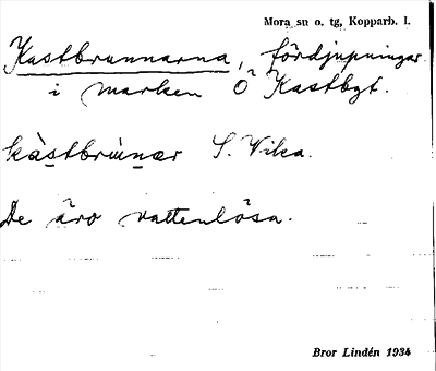 Bild på arkivkortet för arkivposten Kastbrunnarna