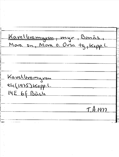 Bild på arkivkortet för arkivposten Kavelbromyran
