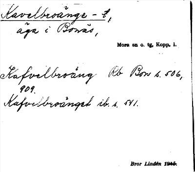 Bild på arkivkortet för arkivposten Kavelbroänge, Kavelbroänget