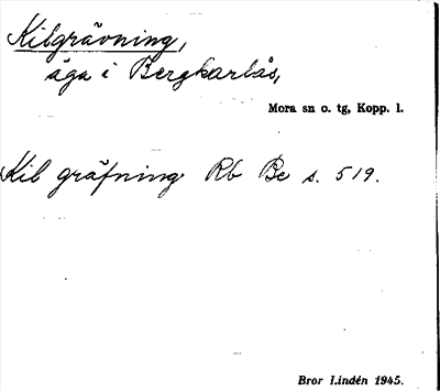 Bild på arkivkortet för arkivposten Kilgrävning