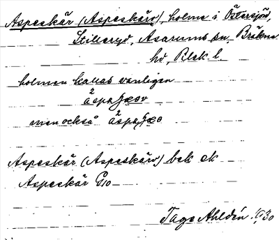 Bild på arkivkortet för arkivposten Aspeskär (Aspeskärv)