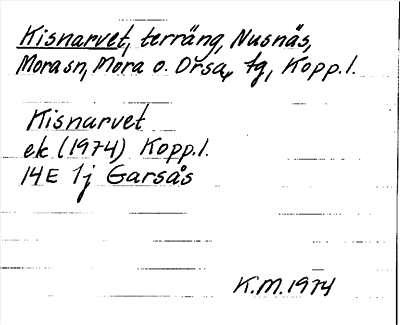 Bild på arkivkortet för arkivposten Kisnarvet