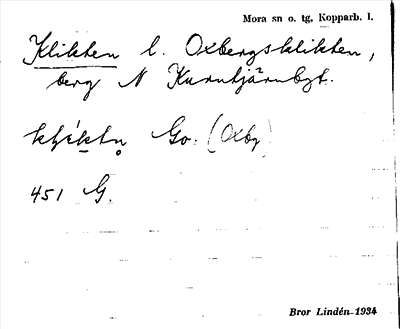 Bild på arkivkortet för arkivposten Klikten l. Oxbergsklikten