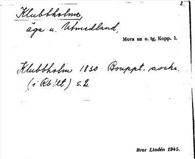 Bild på arkivkortet för arkivposten Klubbholme