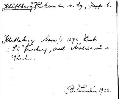 Bild på arkivkortet för arkivposten Klättberg