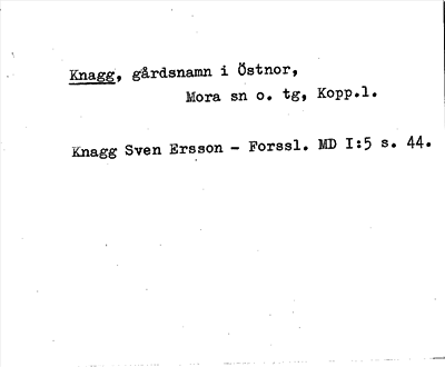 Bild på arkivkortet för arkivposten Knagg