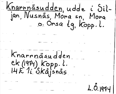 Bild på arkivkortet för arkivposten Knarrnäsudden