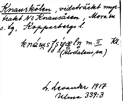 Bild på arkivkortet för arkivposten Knausknölen