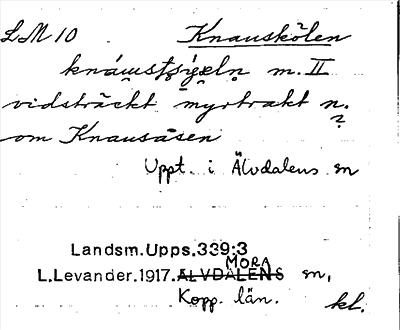 Bild på arkivkortet för arkivposten Knausknölen