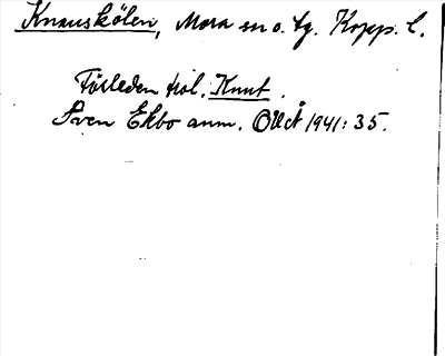 Bild på arkivkortet för arkivposten Knauskölen