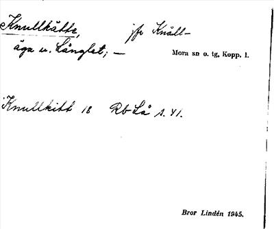 Bild på arkivkortet för arkivposten Knullkätte