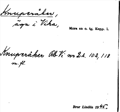 Bild på arkivkortet för arkivposten Knuperåker