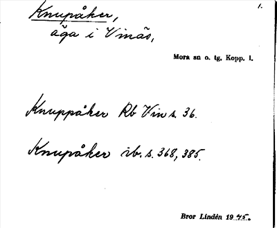 Bild på arkivkortet för arkivposten Knupåker