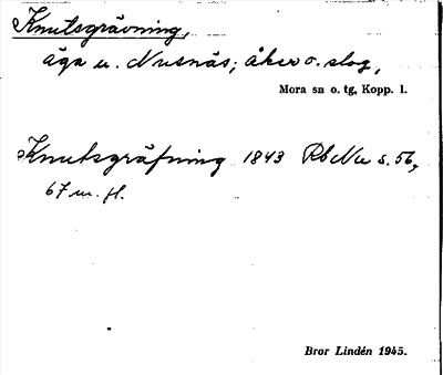 Bild på arkivkortet för arkivposten Knutsgrävning