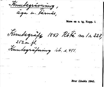 Bild på arkivkortet för arkivposten Knutsgrävning