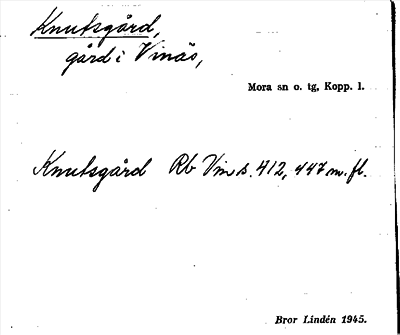 Bild på arkivkortet för arkivposten Knutsgård