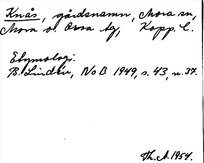 Bild på arkivkortet för arkivposten Knås
