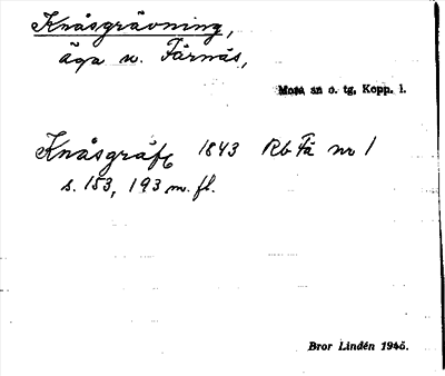 Bild på arkivkortet för arkivposten Knåsgrävning
