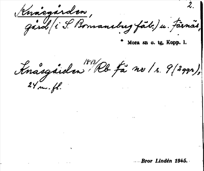 Bild på arkivkortet för arkivposten Knåsgården