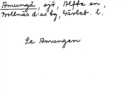 Bild på arkivkortet för arkivposten Amungå