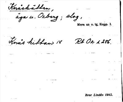 Bild på arkivkortet för arkivposten Knåskätten