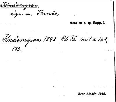 Bild på arkivkortet för arkivposten Knåsmyren