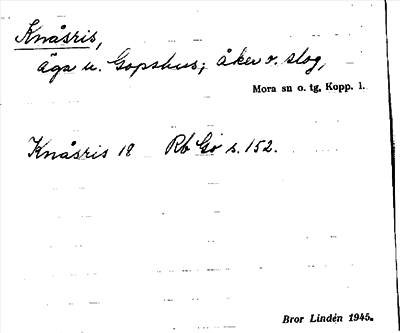Bild på arkivkortet för arkivposten Knåsris
