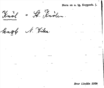 Bild på arkivkortet för arkivposten Knöl