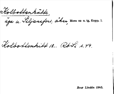 Bild på arkivkortet för arkivposten Kolbottenkätte