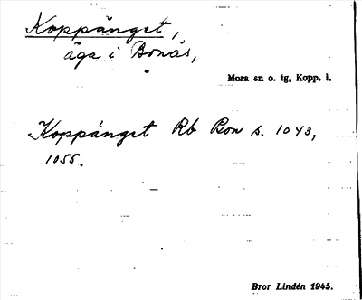 Bild på arkivkortet för arkivposten Koppänget