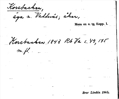 Bild på arkivkortet för arkivposten Korsbacken