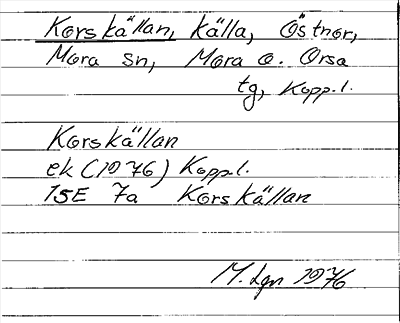 Bild på arkivkortet för arkivposten Korskällan