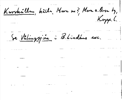 Bild på arkivkortet för arkivposten Korskällan