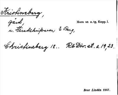 Bild på arkivkortet för arkivposten Krisineberg