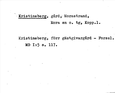 Bild på arkivkortet för arkivposten Kristineberg