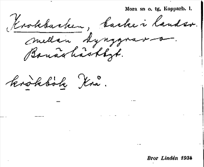 Bild på arkivkortet för arkivposten Krokbacken