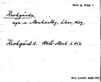 Bild på arkivkortet för arkivposten Krokgärde