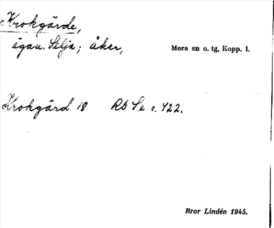 Bild på arkivkortet för arkivposten Krokgärde
