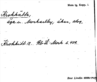 Bild på arkivkortet för arkivposten Krokkätte