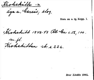 Bild på arkivkortet för arkivposten Krokskätte -n