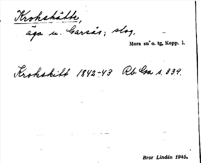 Bild på arkivkortet för arkivposten Krokskätte