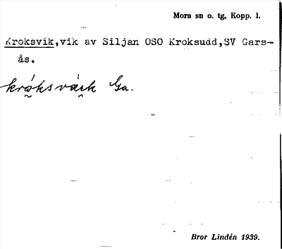 Bild på arkivkortet för arkivposten Kroksvik