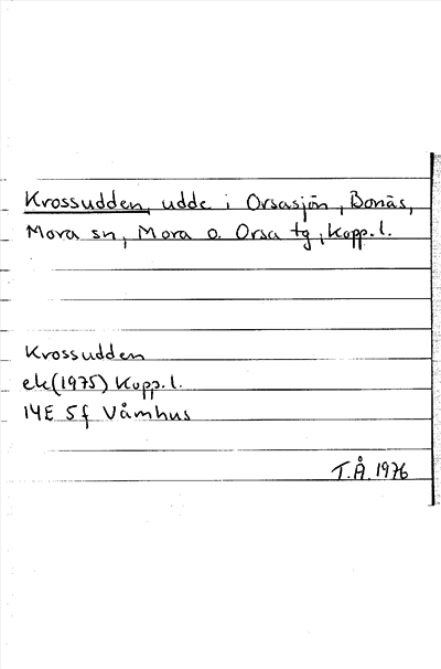 Bild på arkivkortet för arkivposten Krossudden